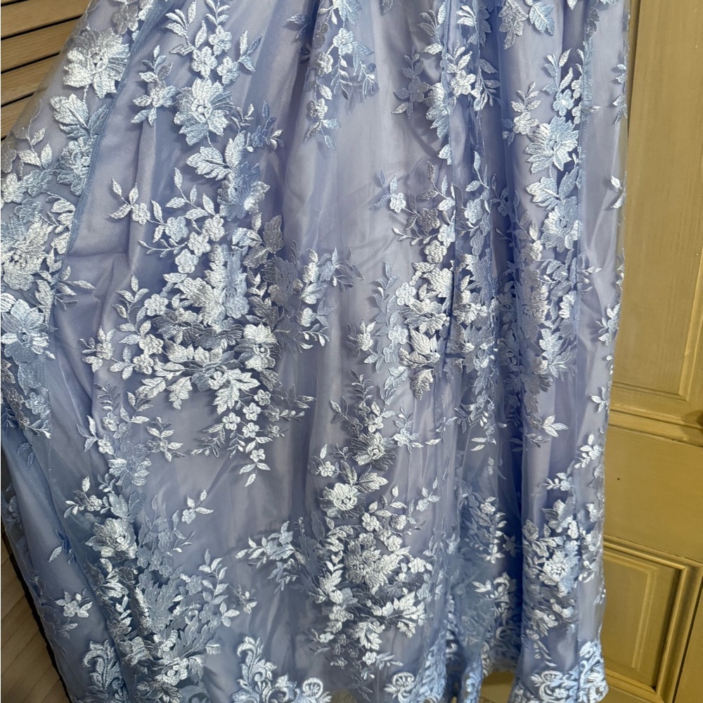 Elegant Floral Embroidered Prom Dress